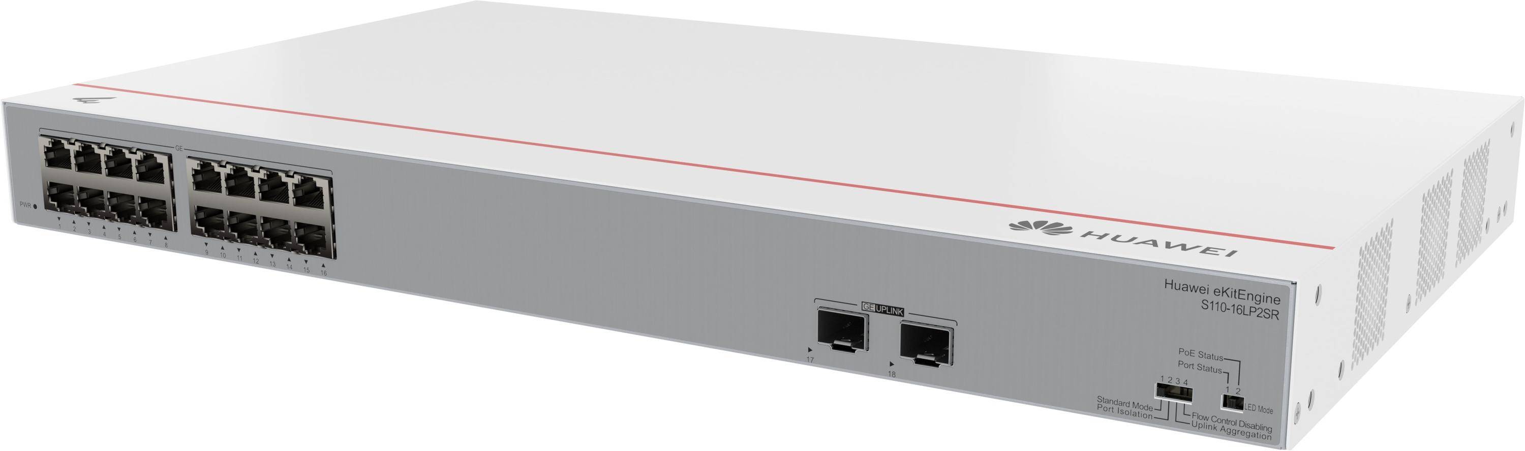 eKitEngine S110 Series S110-16LP2SR - Switch - 2 x SFP+ 16 - Switch - 1 Gbps