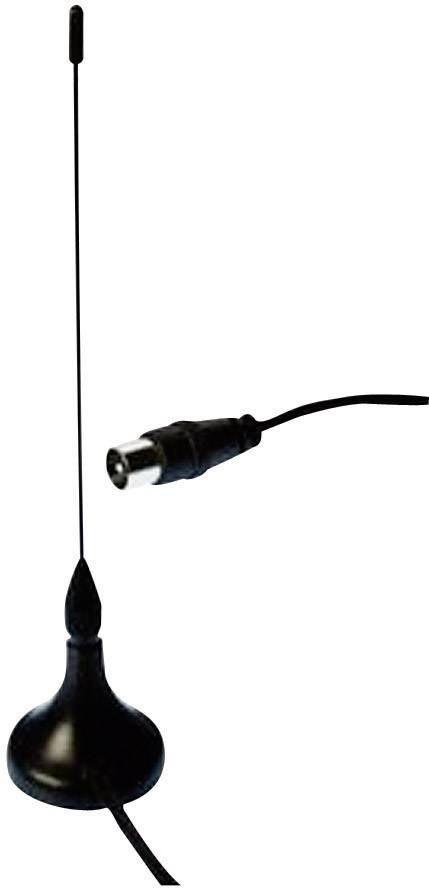 Wittenberg Antennen KFZ 2D Passive DVB-T/T2-Stabantenne Innenbereich Schwarz