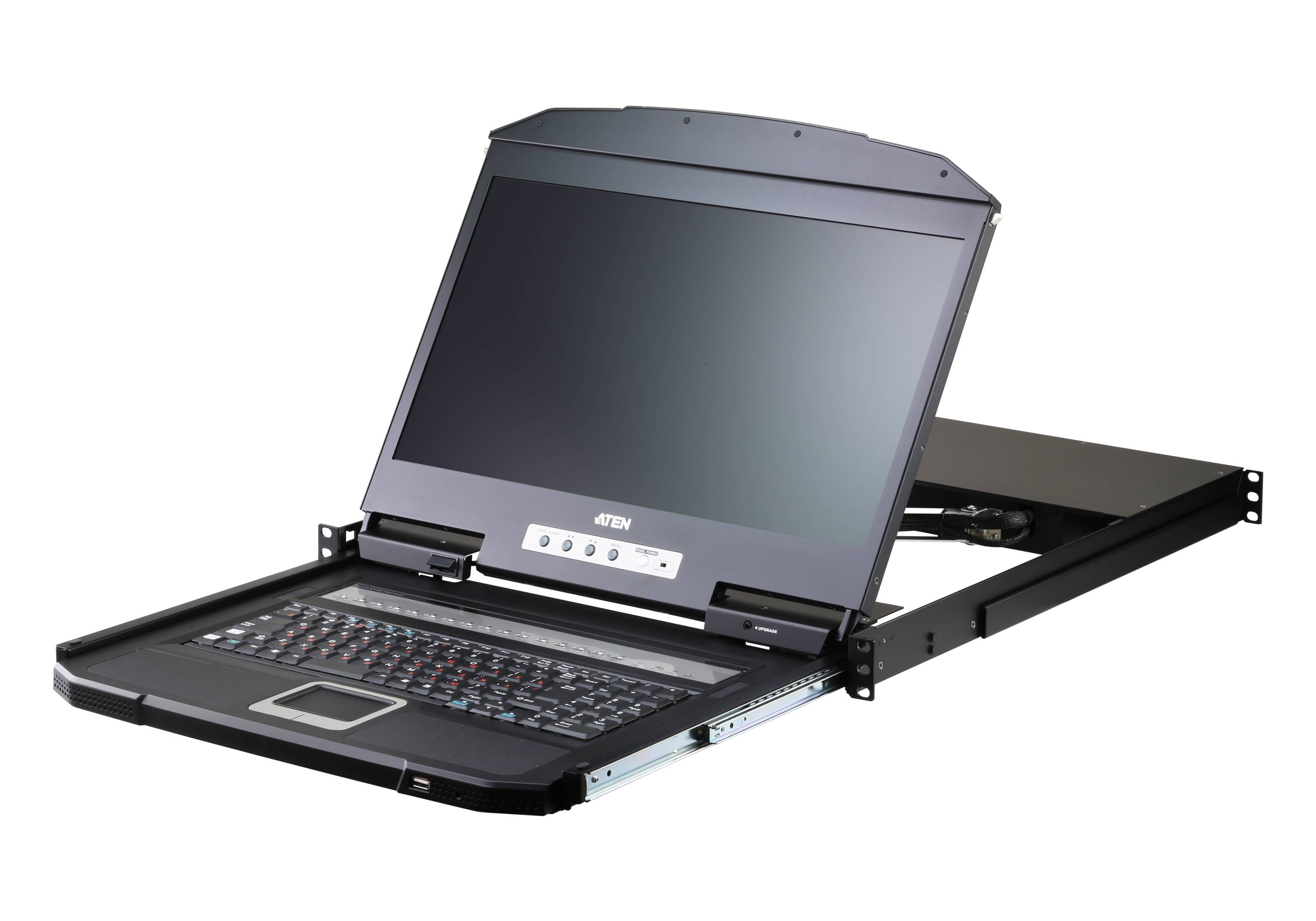ATEN CL3116NX DE KVM-Switch 16-Port, 18,5-LCD-Konsole (PS/2-USB, VGA) DE-Layout Signalsteuerung KVM
