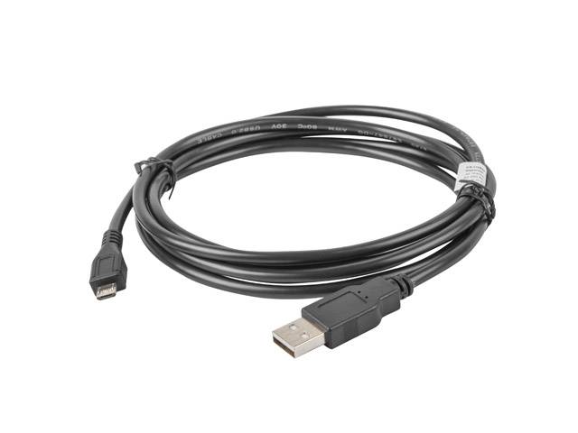 Lanberg CA-USBM-10CC-0018-BK, 1,8 m, Micro-USB B, USB A, USB 2.0, 480 Mbit/s, Schwarz