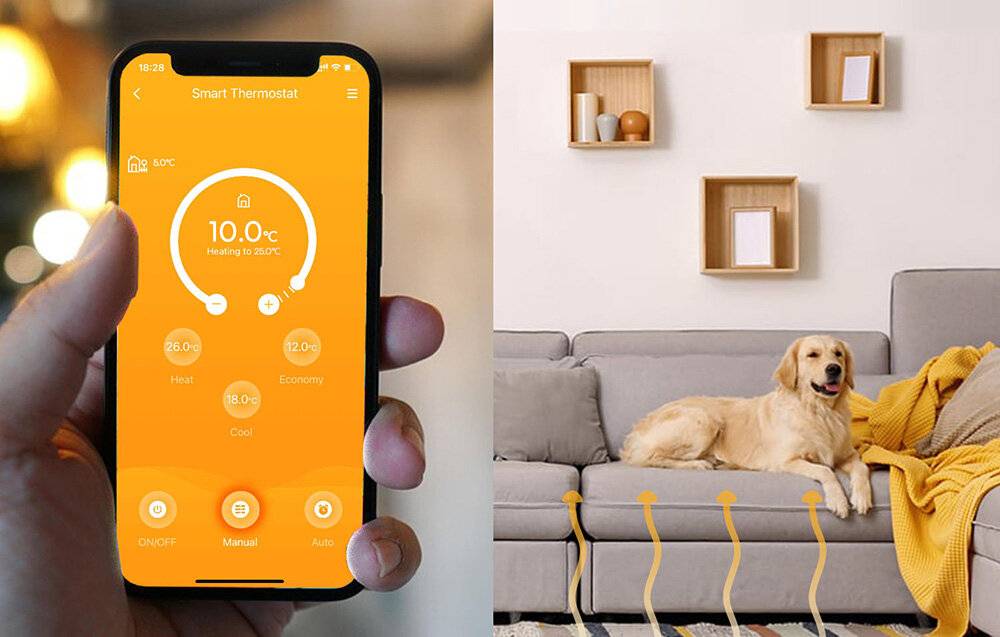 Meross - MTS200HK(EU) - Meross MTS200HK(EU) Smart-WLAN-Thermostat (HomeKit)
