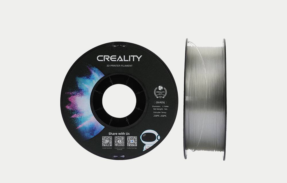 Creality 3D 1 Stücke 1 kg CR-PETG Filament 1.75mm Transparent