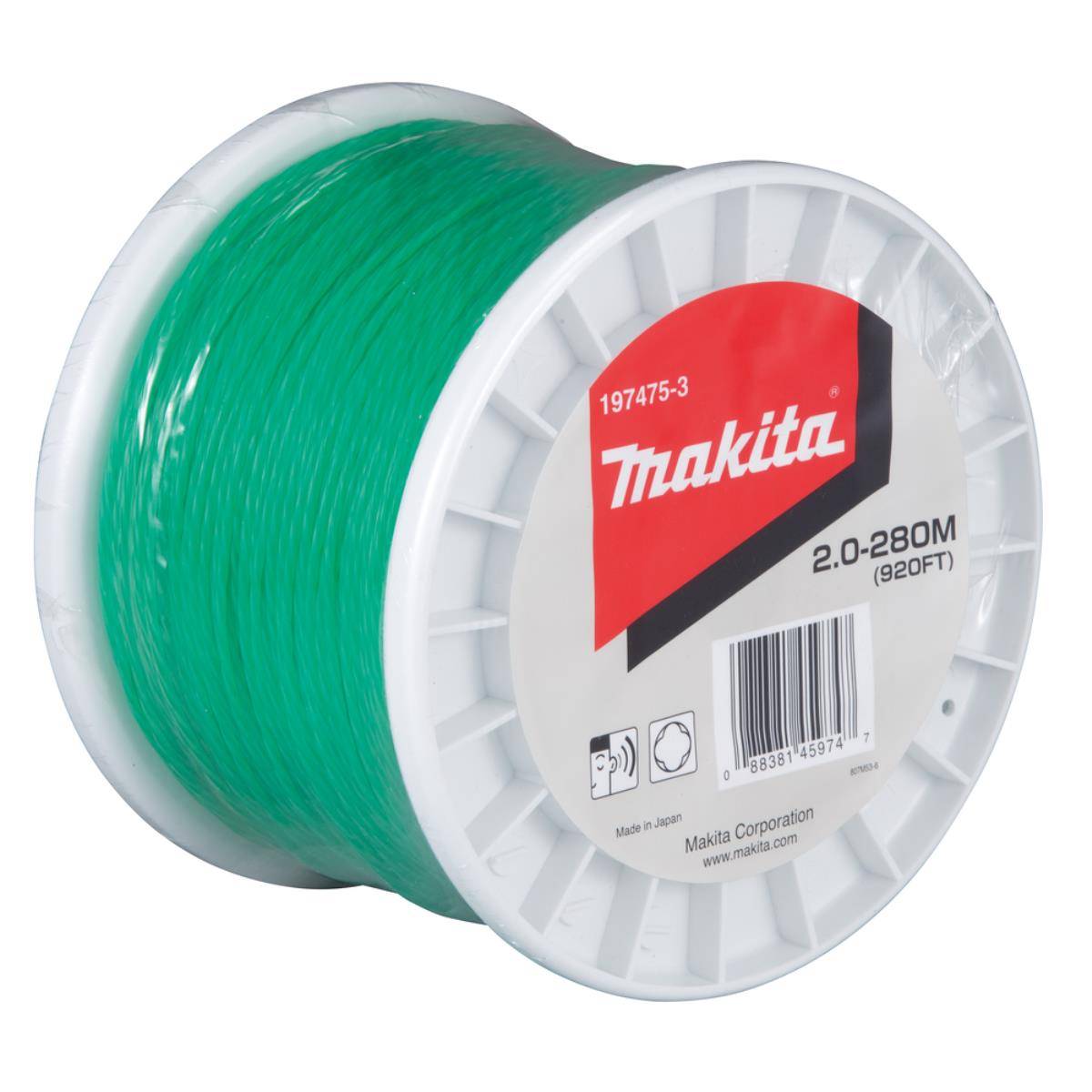 Makita Mähfaden Nylon 2 mm x 280 m grün