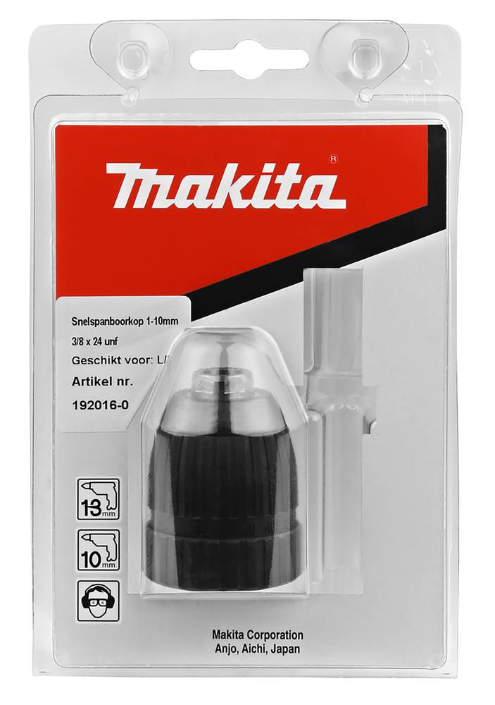 Makita Schnellspannbohrfutter, 10 mm 3/8" - 24 UNF • 0,8 - 10 mm