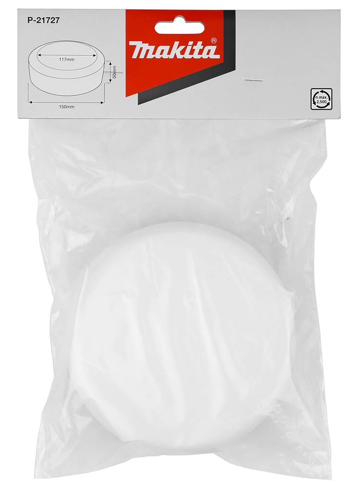 makita Schwamm P-21727 D.150mm weiß Klett