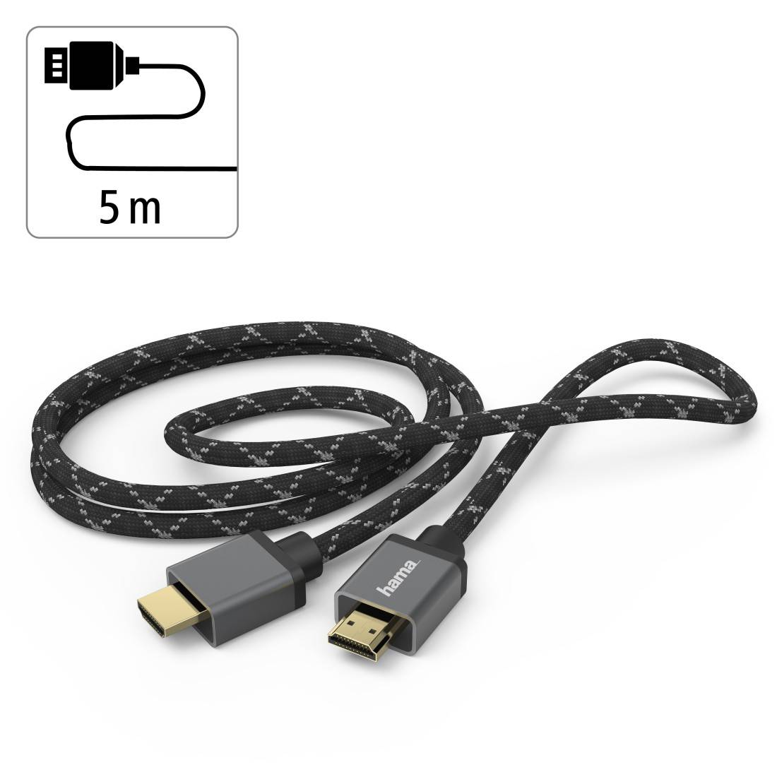hama 00205067 Ultra High Speed HDMI™-Kabel, zertifiziert, Stecker-Stecker, 8K, Alu, 5,0 m