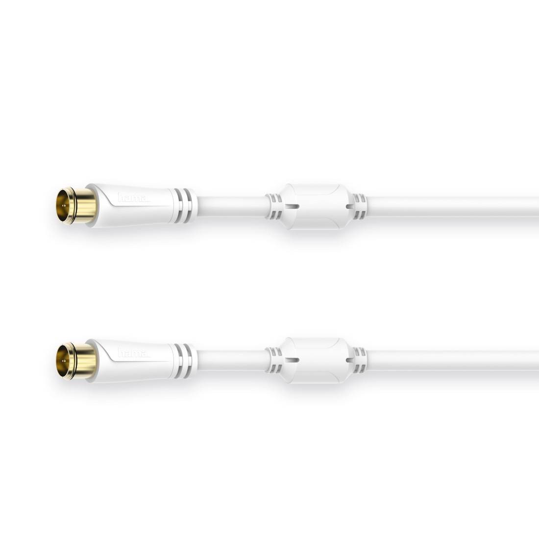 hama 00205035 SAT-Anschlusskabel, Quick-F-St. - Quick-F-St., vergoldet, 3,0 m, 100 dB