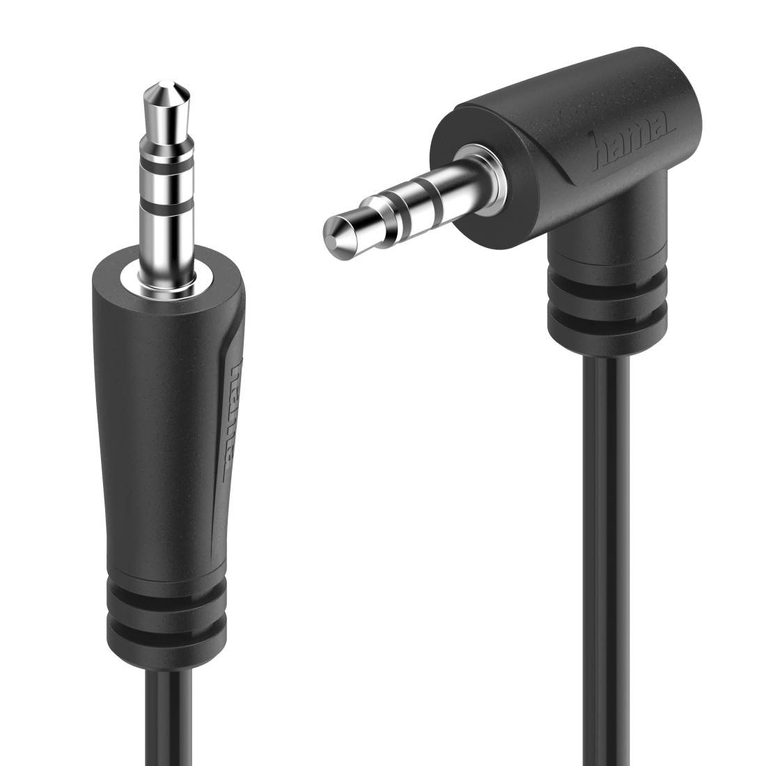 hama 00205286 Audio-Kabel, 3,5-mm-Klinken-St. 90° - 3,5-mm-Klinken-St., Stereo, 1,5 m