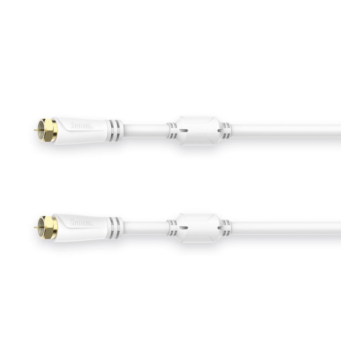 hama 00205254 SAT-Anschlusskabel, F-Stecker - F-Stecker, vergoldet, 7,5 m, 100 dB