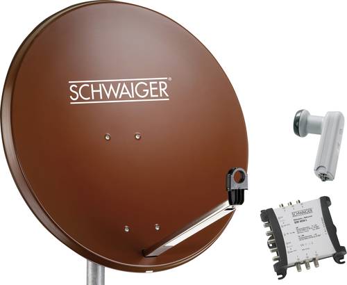 Schwaiger SPI9962SET5 SAT-Anlage ohne Receiver Teilnehmer-Anzahl 6 80cm
