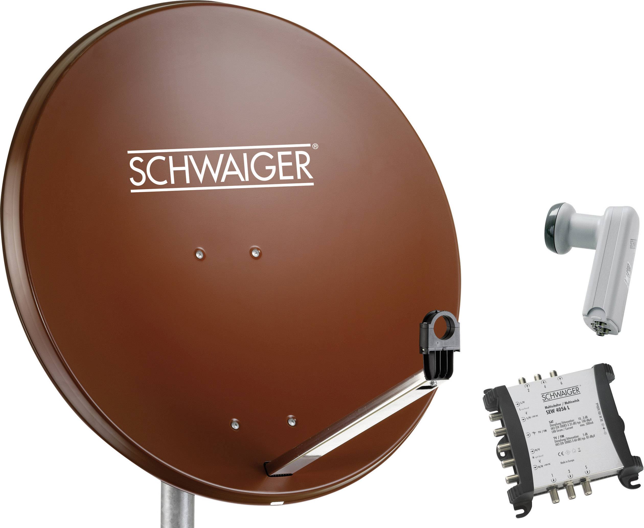 Schwaiger SPI9962SET5 SAT-Anlage ohne Receiver Teilnehmer-Anzahl: 6 80cm