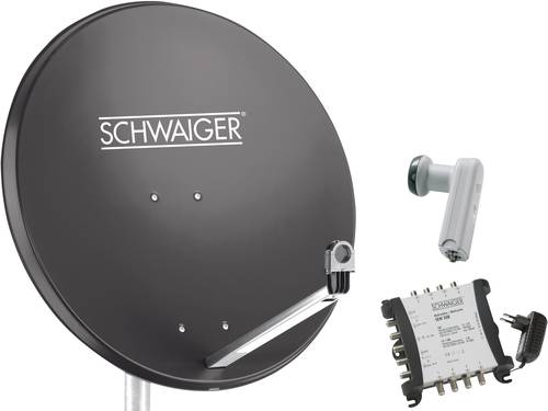 Schwaiger SPI9961SET6 SAT-Anlage ohne Receiver Teilnehmer-Anzahl 8 80cm