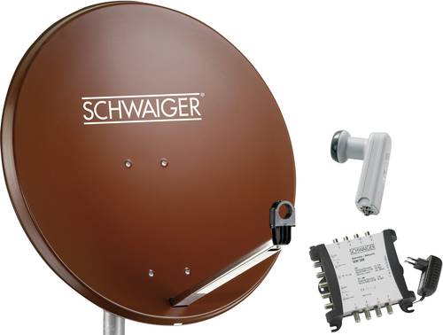 Schwaiger SPI9962SET6 SAT Anlage ohne Receiver Teilnehmer Anzahl 8 80cm  - Onlineshop Voelkner