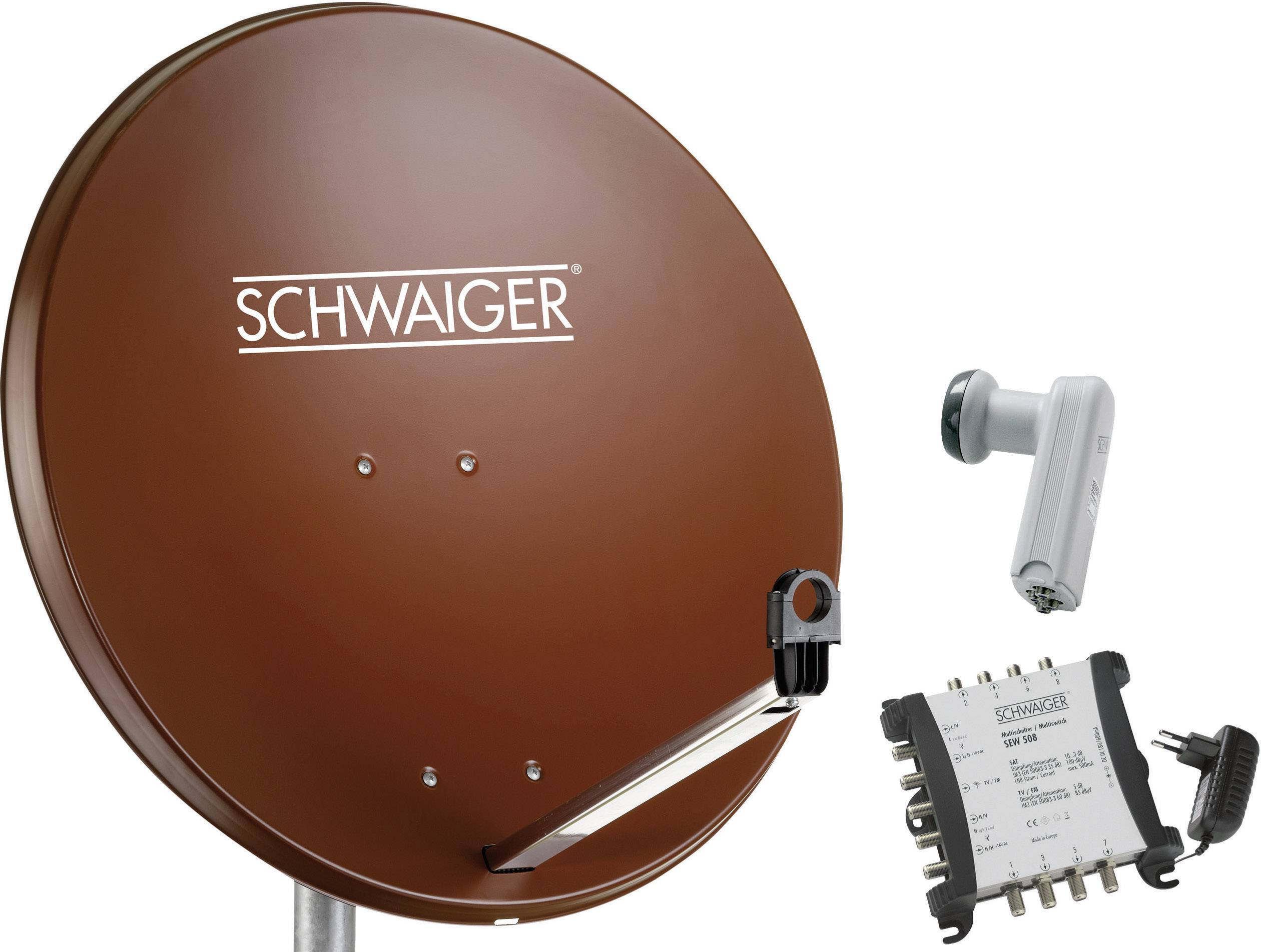 Schwaiger SPI9962SET6 SAT-Anlage ohne Receiver Teilnehmer-Anzahl: 8 80cm