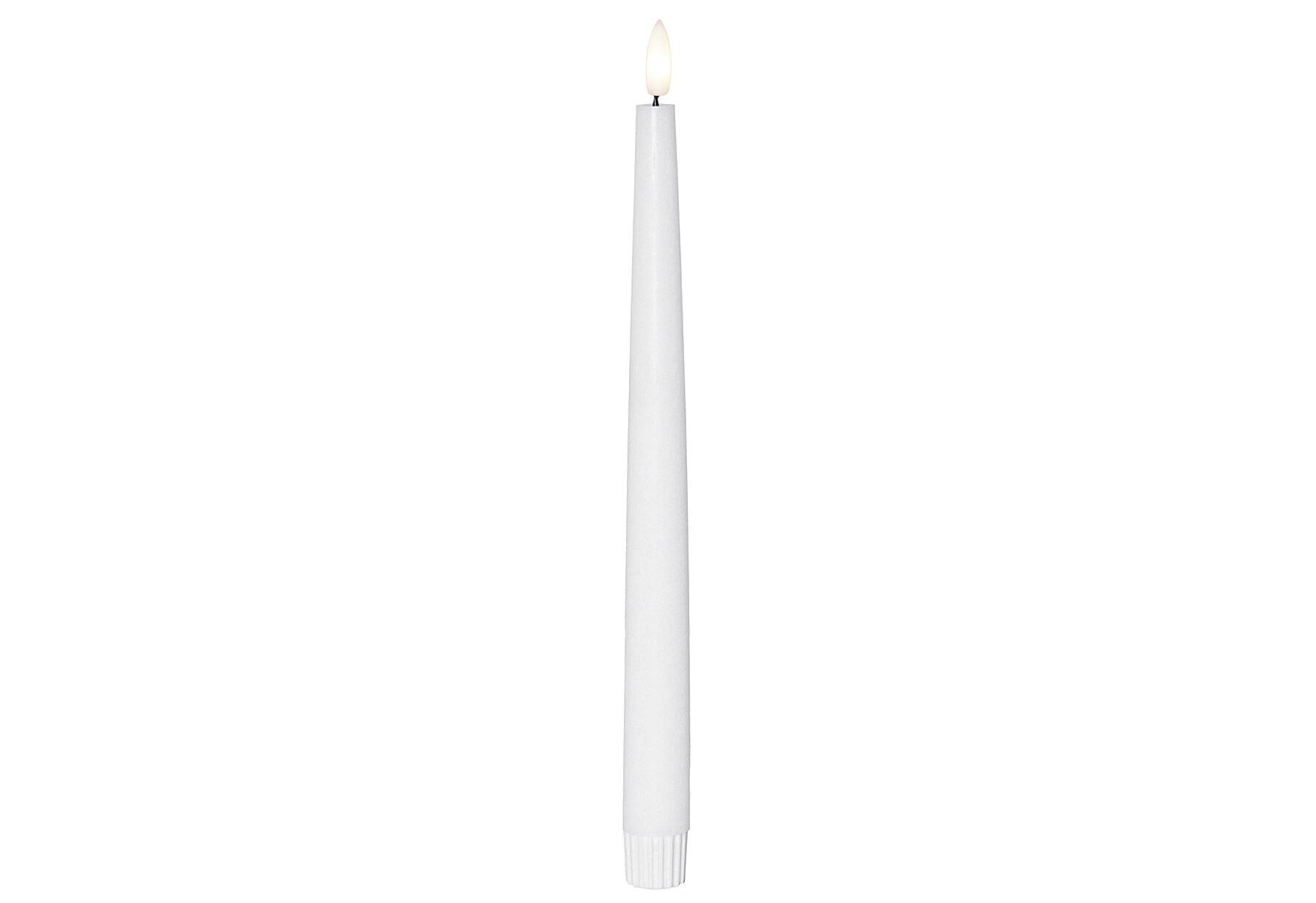 2er Set LED Stabkerzen "FLAMME SLIM" mit Fernbedienung, Höhe 28,5cm, Durchmesser 2,1cm, Farbe