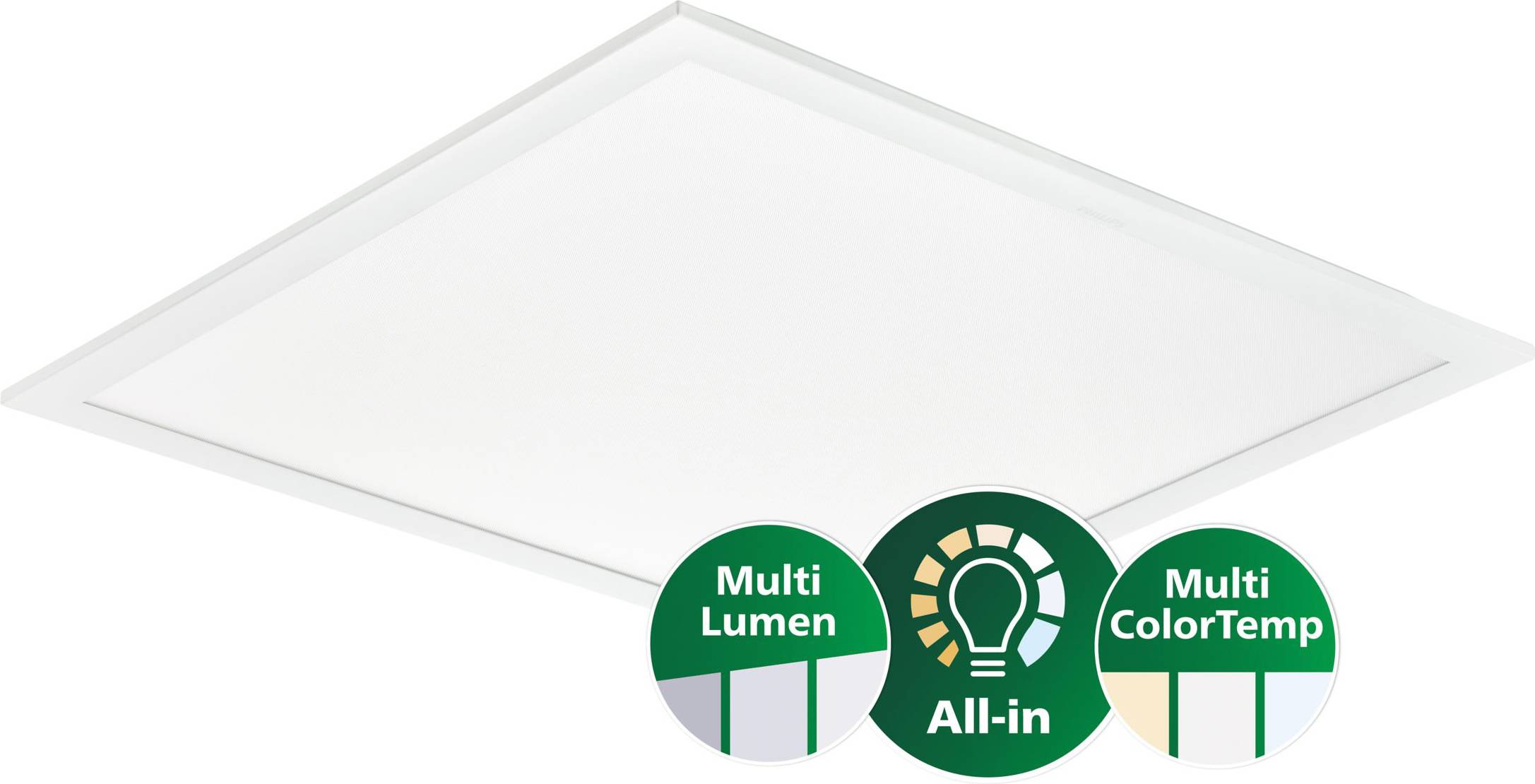 PHIL CoreLine LED-Panel RC133V G6 M625 31W 2900/3600/4300lm 3/4000K Ra80 UGR19 Techn.Licht/Wohnraum