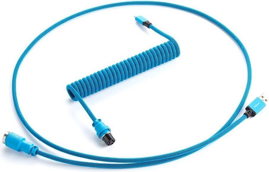 CableMod PRO Coiled Keyboard Cable Micro-USB zu USB Typ A, Spectrum Blue - 150cm Kabel & Adapter