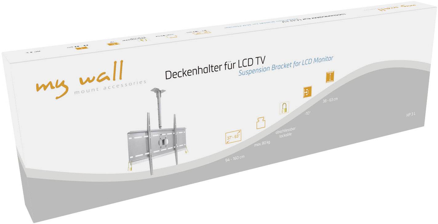 My Wall HP 3L TV-Deckenhalterung Höhenverstellbar 94,0cm (37") - 160,0cm (63") Neigbar