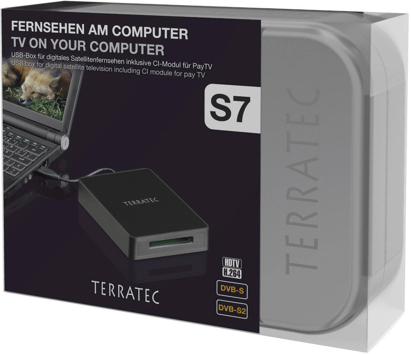 Terratec Cinergy S7 DVB-S2 DVB-S TV-USB-Empfänger mit Fernbedienung, Aufnahmefunktion