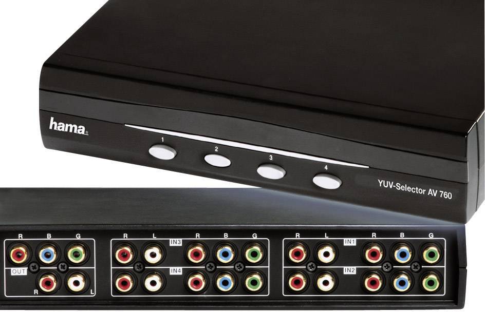 Hama YUV-Selector AV-760 4 Port Component-Switch