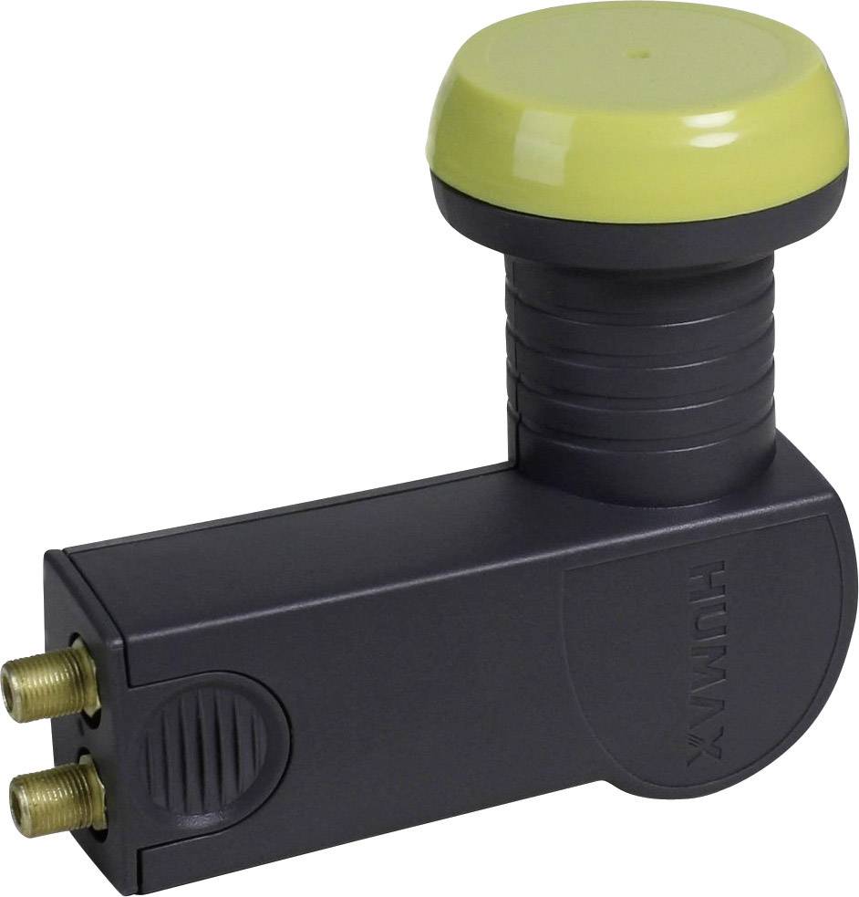 Humax 122-B Twin-LNB Teilnehmer-Anzahl: 2 Feedaufnahme: 40mm vergoldete Anschlüsse Anthrazit, Gelb