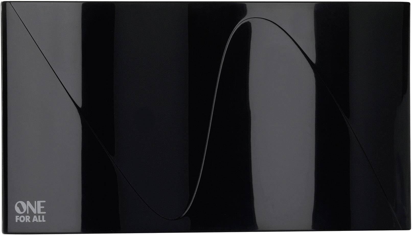 One For All SV 9323 Aktive DVB-T/T2 Flachantenne Innenbereich Verstärkung: 38 dB Schwarz