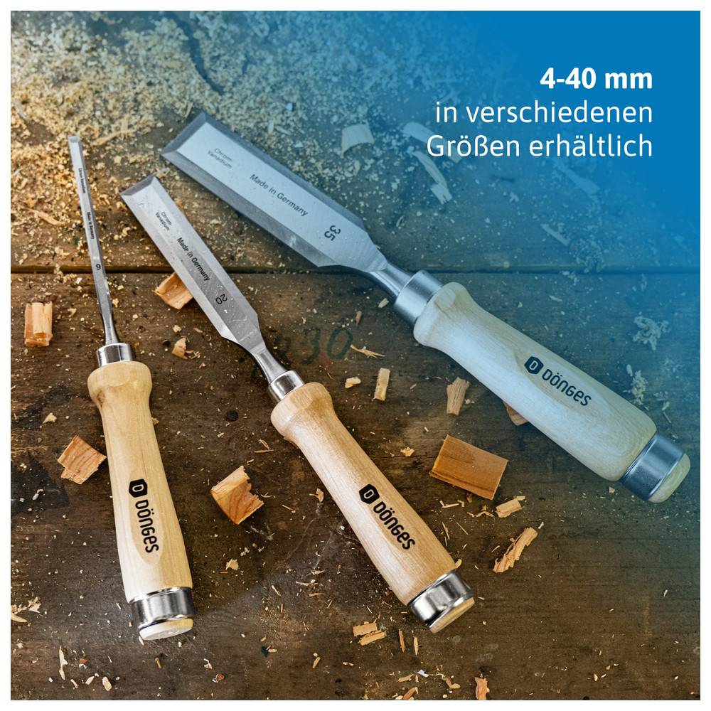 Dönges Stechbeitel mit Holzheft, 12 mm