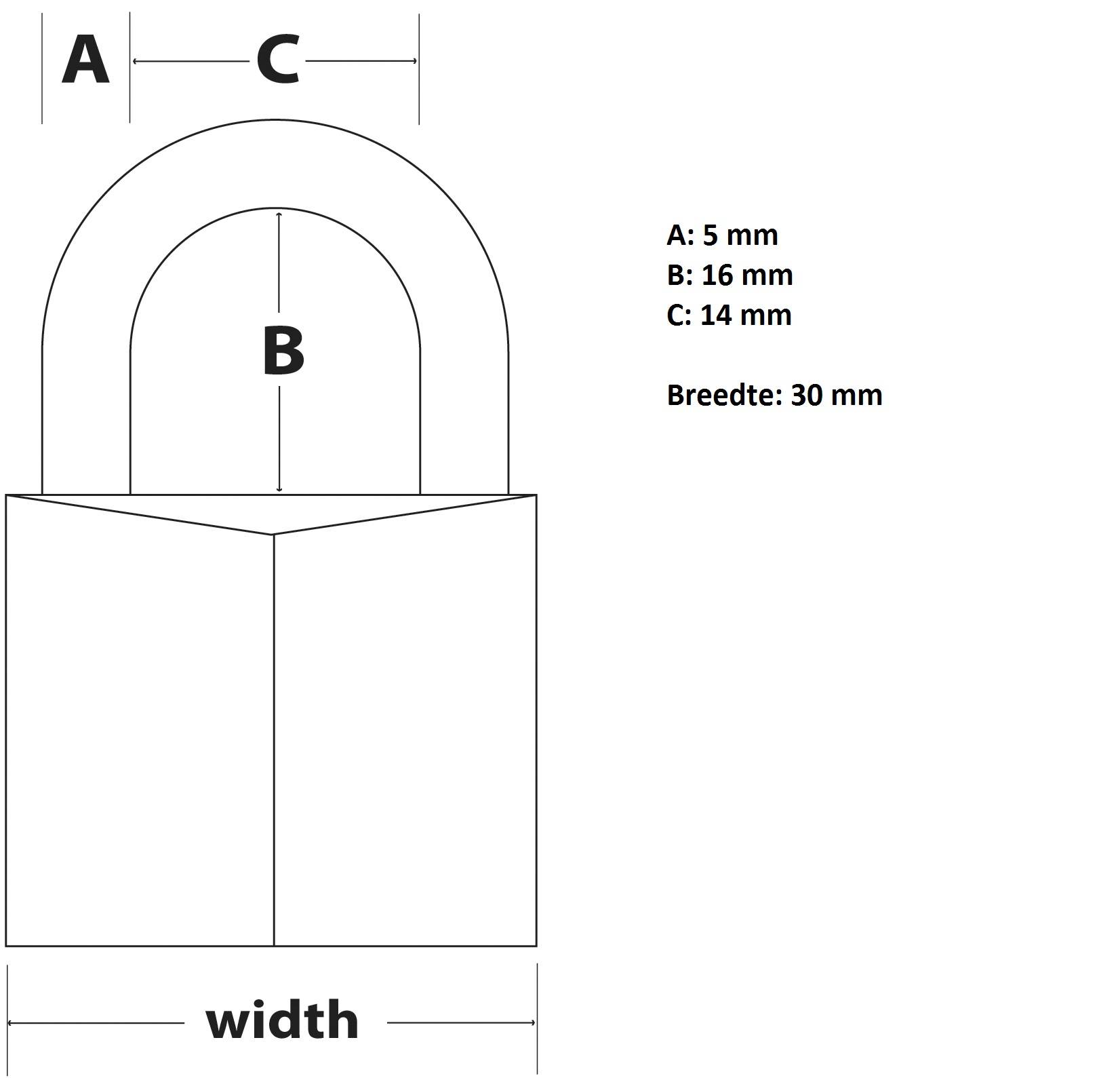 MasterLock Buegel aus Stahl 16mm 4-Stift-Zylinder 130EURD - Messing - Silber