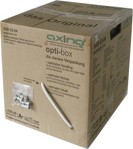 Axing SKB 94-04 SAT Anschlusskabel Koax 250.00m dreifach geschirmt 110 dB