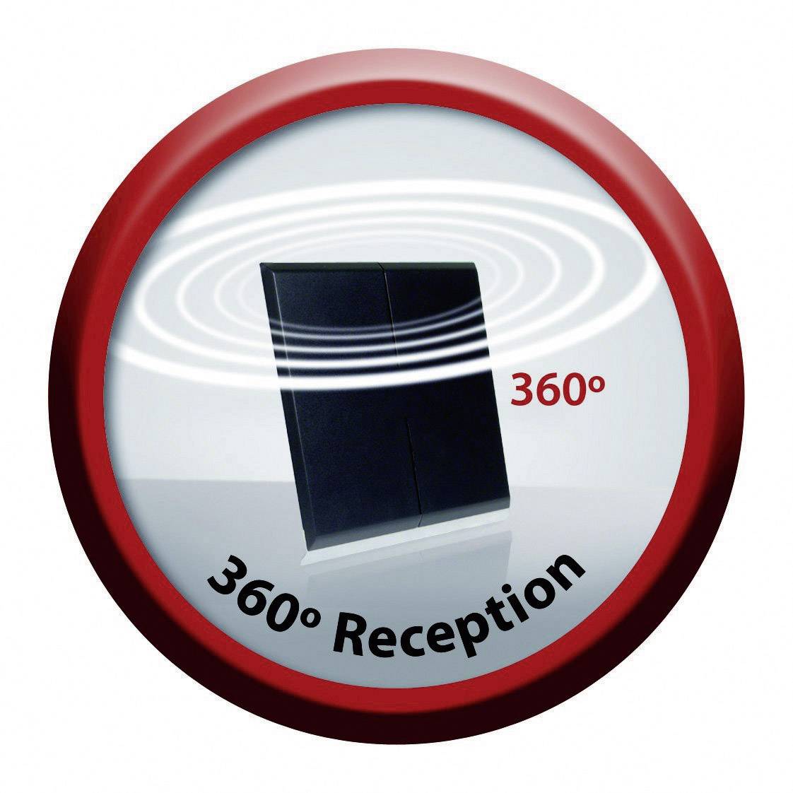 One For All SV 9395 Aktive DVB-T/T2 Flachantenne Innenbereich Verstärkung: 51 dB Schwarz, Silber (gebürstet)