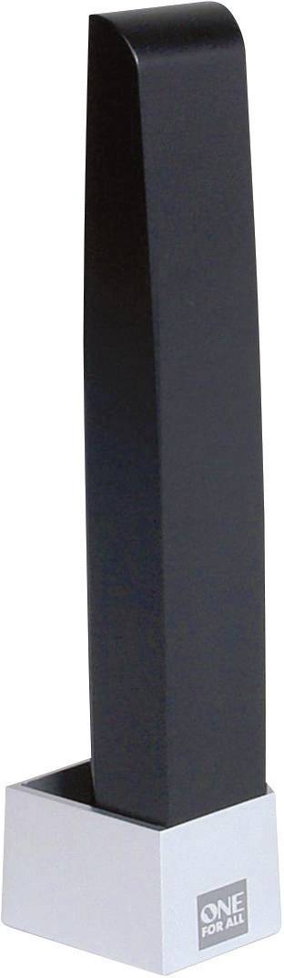 One For All SV 9345 Aktive DVB-T/T2-Stabantenne Innenbereich Verstärkung: 43 dB Schwarz, Silber (gebürstet)