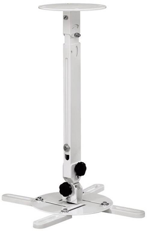 Hama 84422 Beamer-Deckenhalterung Neigbar, Drehbar Boden-/Deckenabstand (max.): 63.5cm Wandabstand (max.): 63.5cm Weiß
