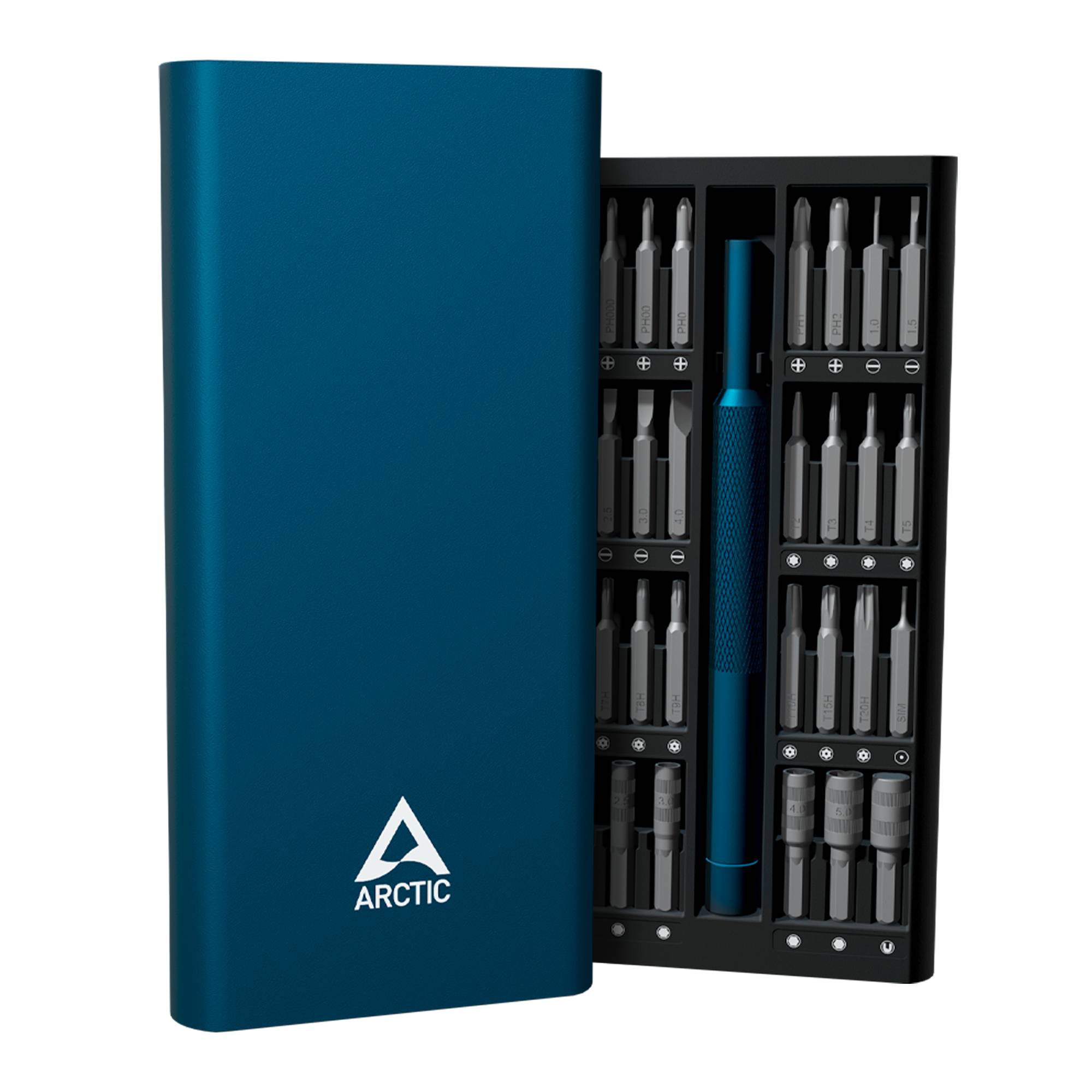 ARCTIC Precision Screwdriver Toolkit, Stahl, Blau, Stahl, 80 mm, 168,5 mm, 20,5 mm, 410 g