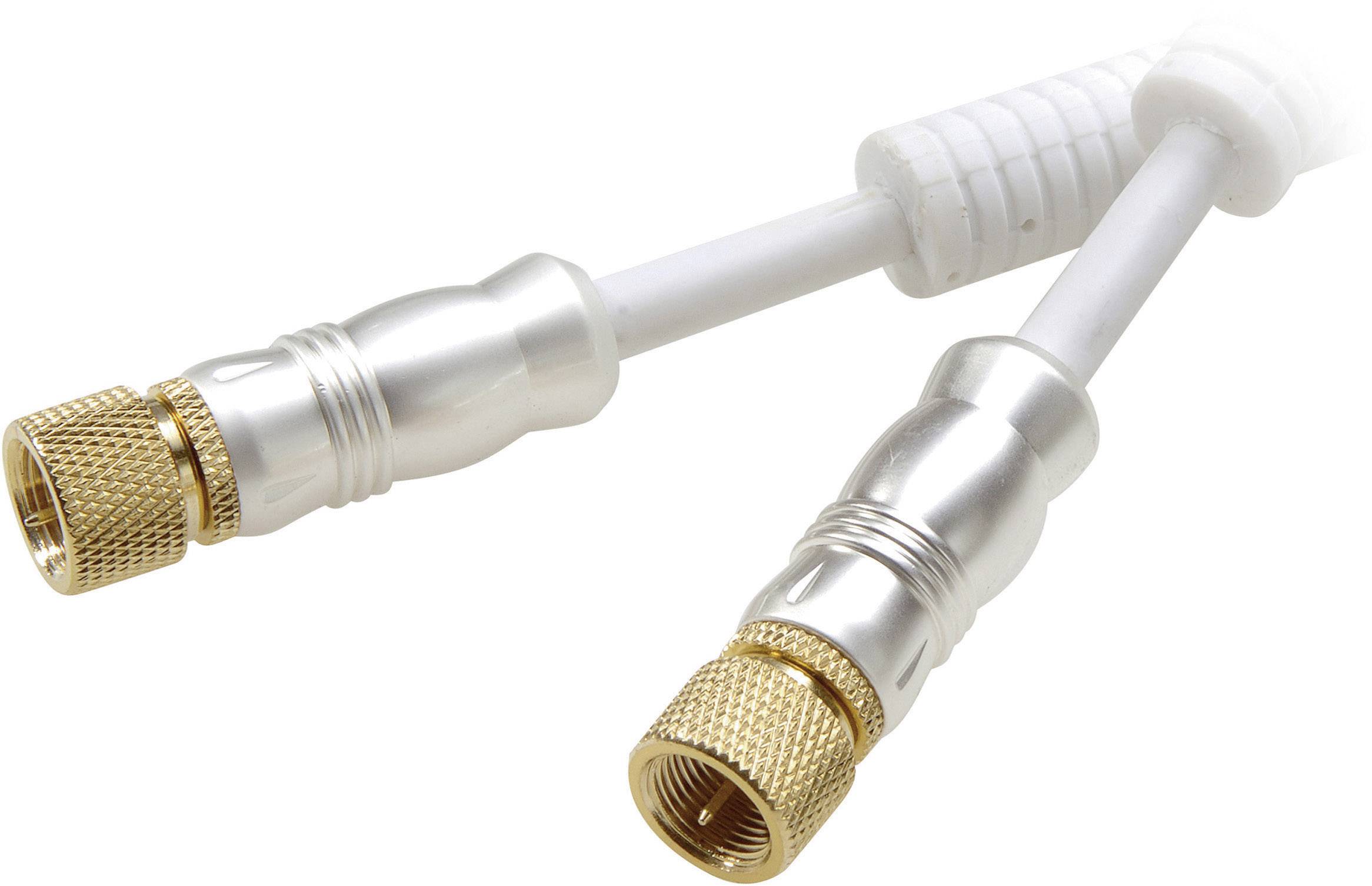 Vivanco SAT Anschlusskabel [1x F-Stecker - 1x F-Stecker] 1.50 m 110 dB vergoldete Steckkontakte, mi