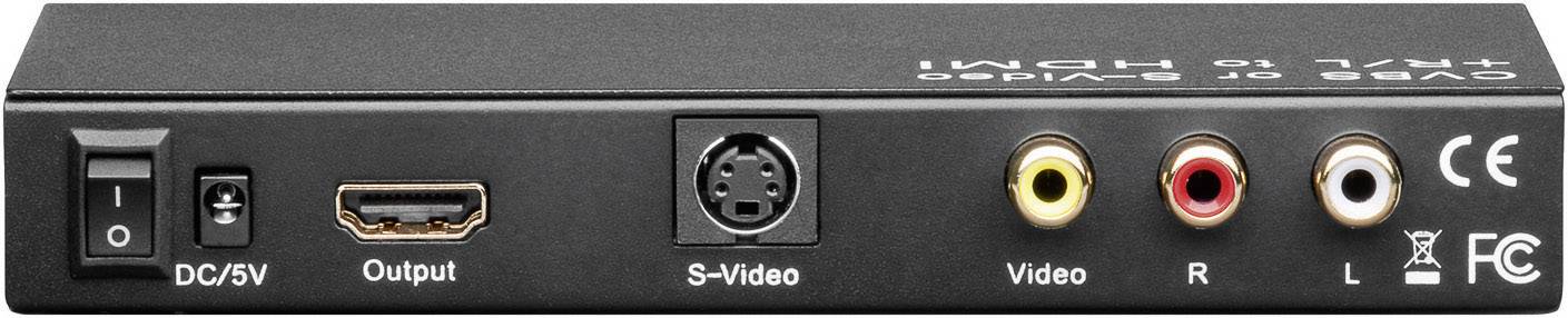 Goobay AV Konverter AVS 41 [Composite Cinch, S-Video - HDMI] 1280 x 720 Pixel