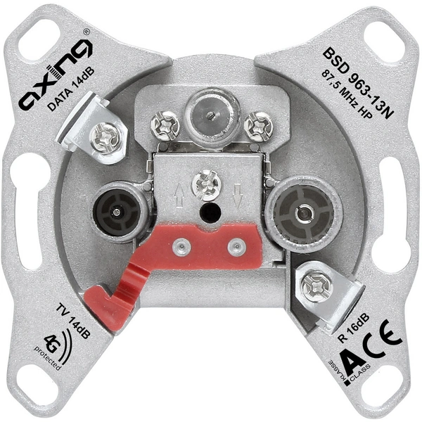 Axing BSD 963-13N Antennendose TV, UKW, Data Unterputz Durchgangsdose Axing BSD 963-13N Antennendose TV, UKW, Data Unterputz Durchgangsdose