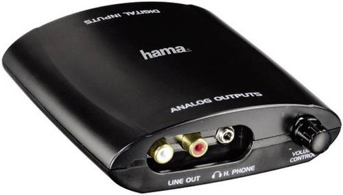 Hama Audio Konverter Digitaal naar analoog converter [Toslink, Cinch-Digital, USB - Cinch, Klinke]