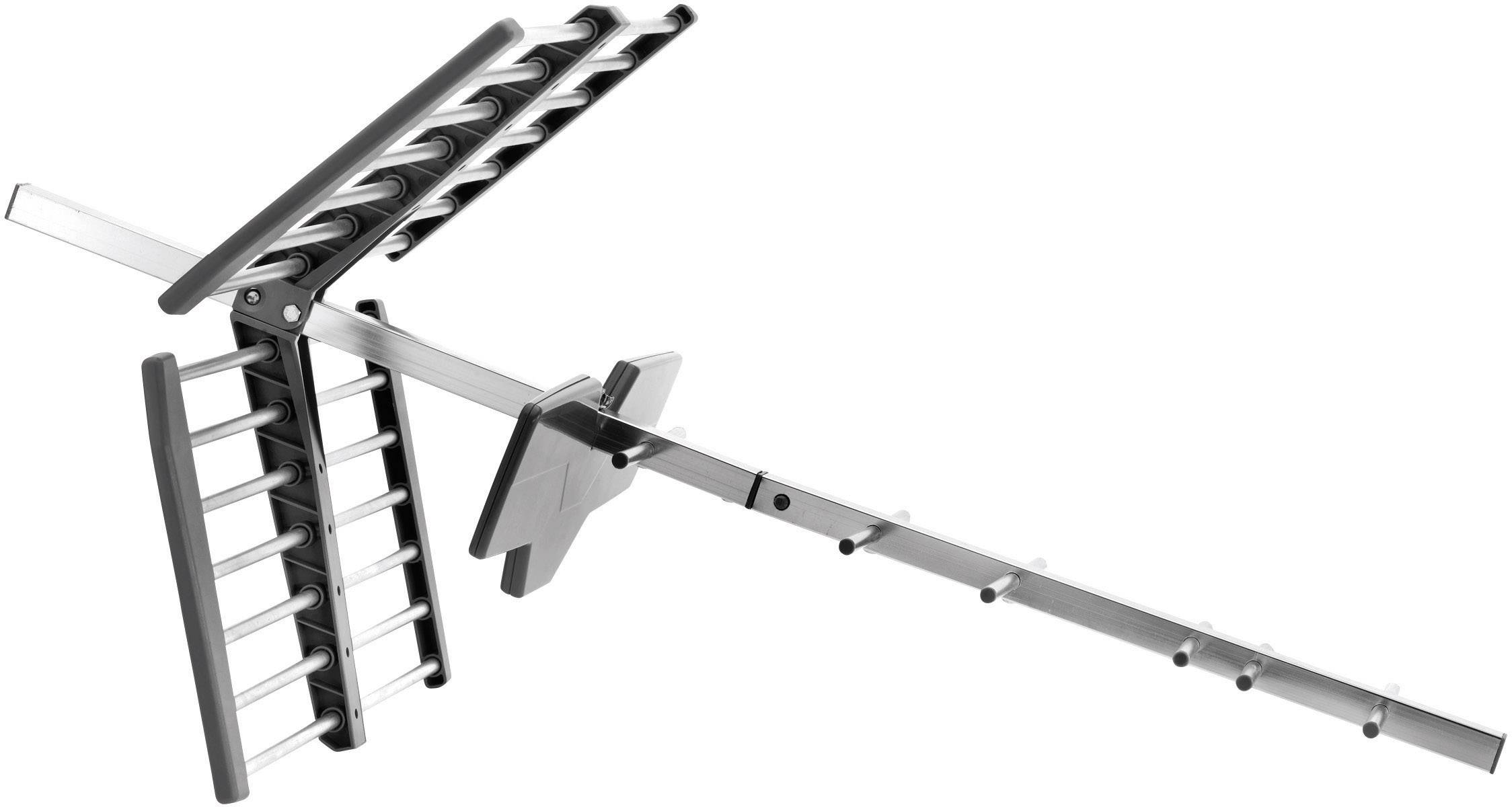 One For All SV 9453 Passive DVB-T/T2-Dachantenne Außenbereich Silber-Schwarz