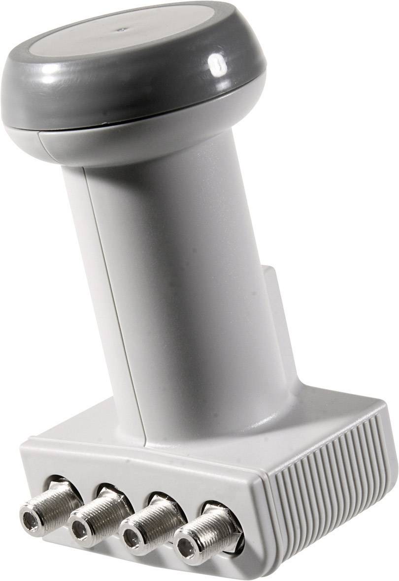 Schwaiger FLS995 Quad-LNB Teilnehmer-Anzahl: 4 Feedaufnahme: 40 mm mit Switch Hellgrau, Anthrazit