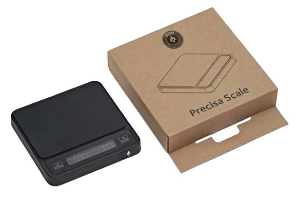 Eureka Precisa, Elektronische Küchenwaage, 2 kg, 0,1 g, Schwarz, Silikon, Metall, Kunststoff, Arbeitsplatte