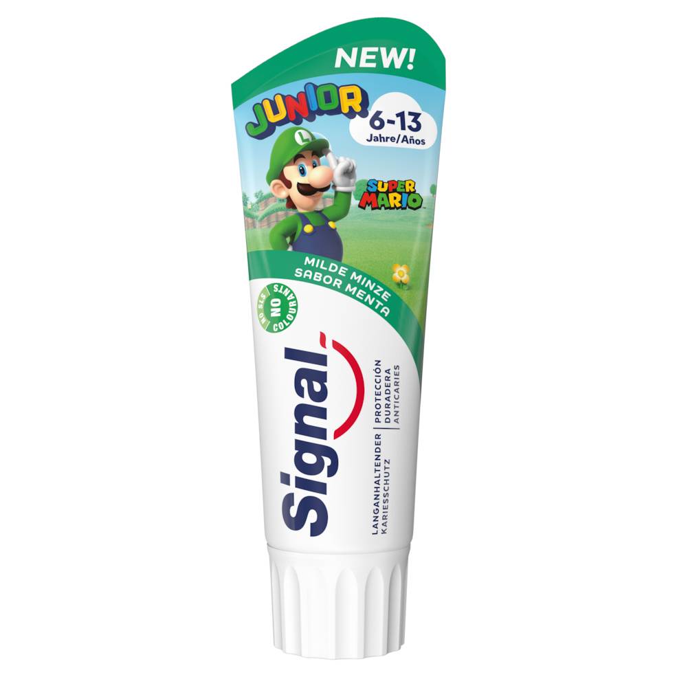 Signal Junior Zahnpasta 6-13 Jahre Milde Minze 75 ml, Universal, 75 ml, Kinder, Paste (Substanz), Minze, 6 Jahr(e)
