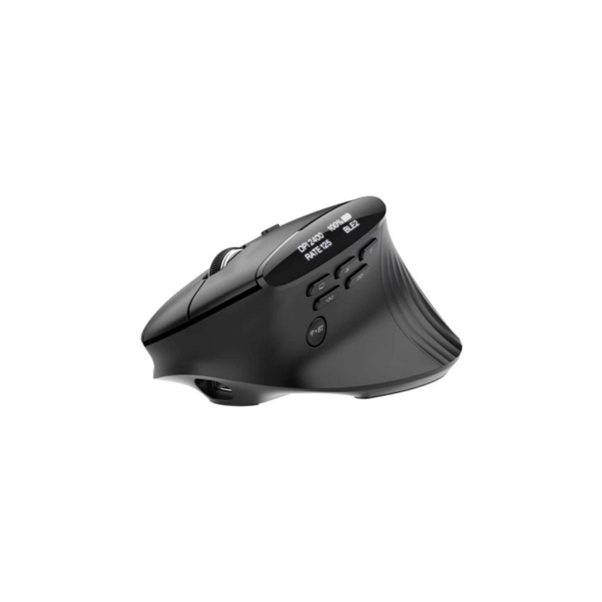 Acer Smart Fit - Maus - vertikal - ergonomisch - Laser - 10 Tasten - kabellos - 2.4 GHz, Bluetooth 5
