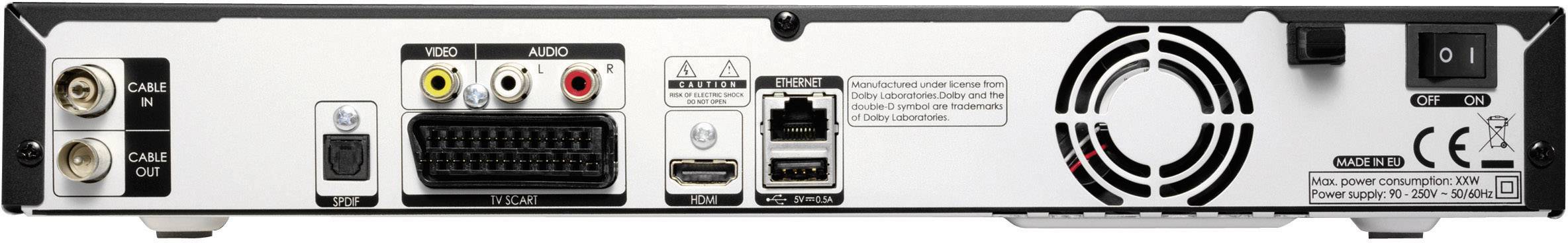 Humax iCord Cable HD-Kabel-Receiver Twin Tuner, Aufnahmefunktion, mit Festplatte, WLAN-fähig, Front-USB, Kartenleser, CI+ Schacht Anzahl Tuner: 2