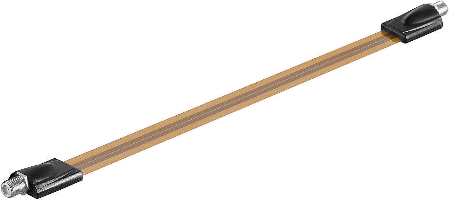 Goobay SAT Verlängerungskabel [1x F-Buchse - 1x F-Buchse] 30.00cm Fensterdurchführung Kupfer