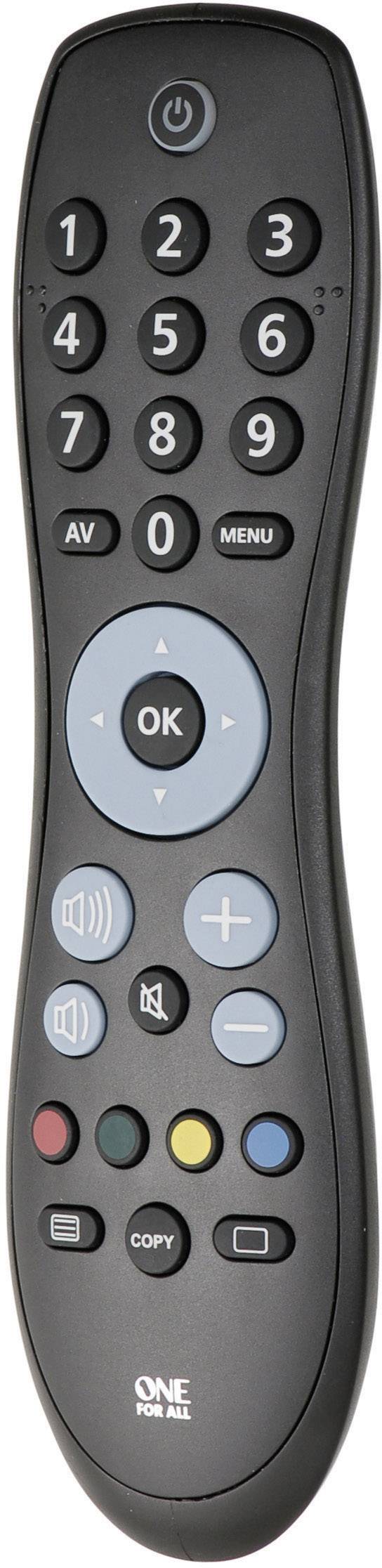 One For All URC 6410 universelle Fernbedienung Schwarz