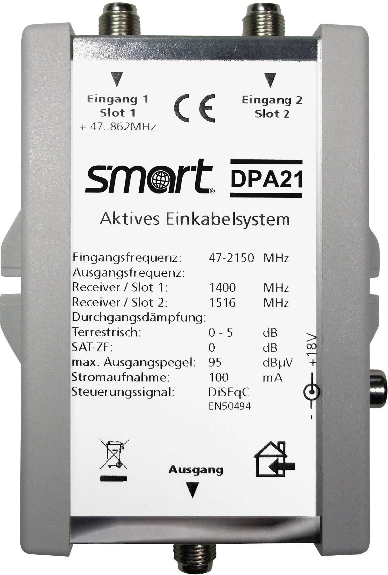 Smart SAT Multischalter Unicable DPA 21 Eingänge (Multischalter): 2 (2 SAT/0 terrestrisch) Teilnehm