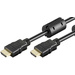 Goobay HDMI Anschlusskabel 1.50m 31907 mit Ferritkern, vergoldete Steckkontakte, Ultra HD (4k) HDMI Schwarz [1x HDMI-Stecker - 1x