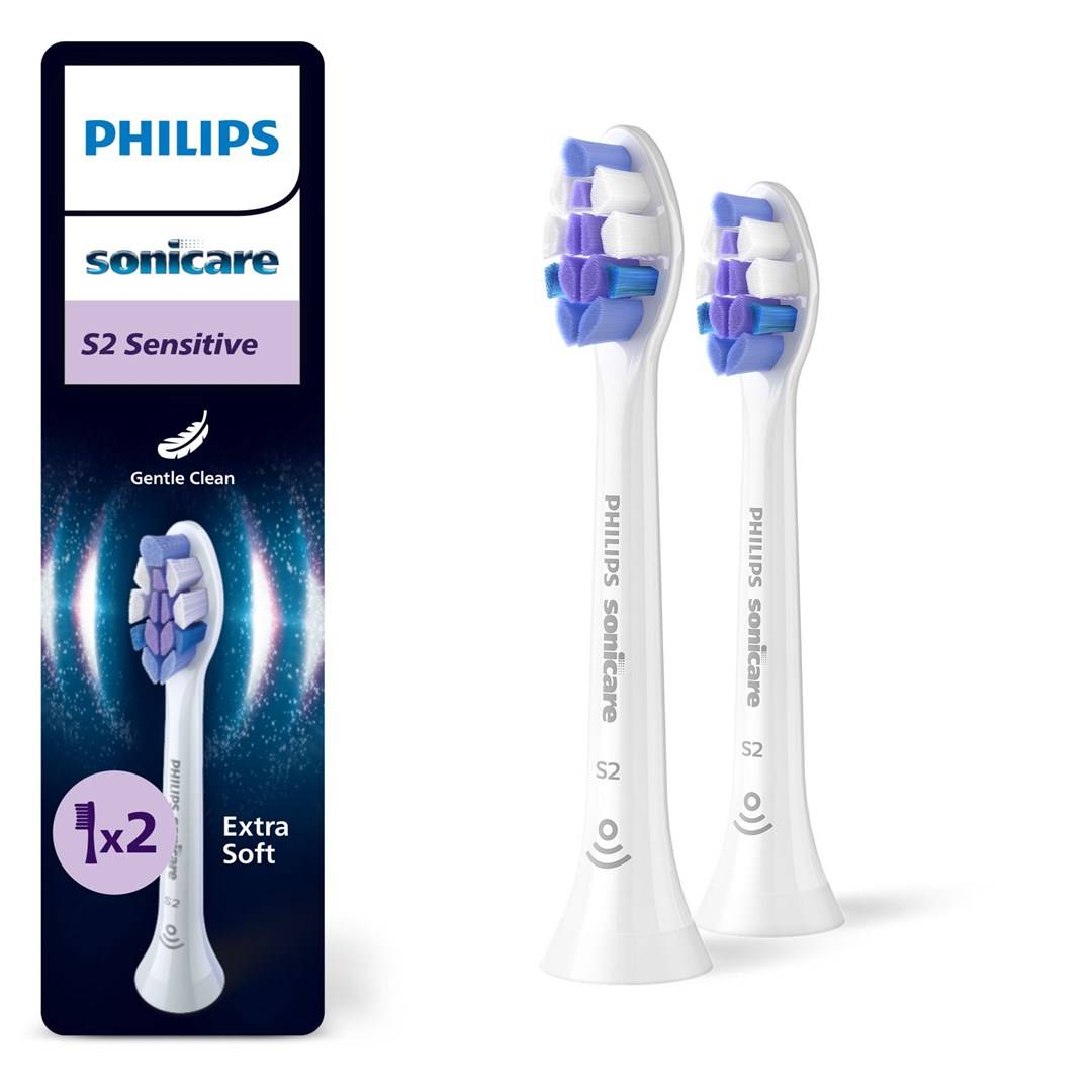 HX6052/87 Sonicare Sensitive Replacement brush heads, 2 pcs, White Home & Living Körperpflege