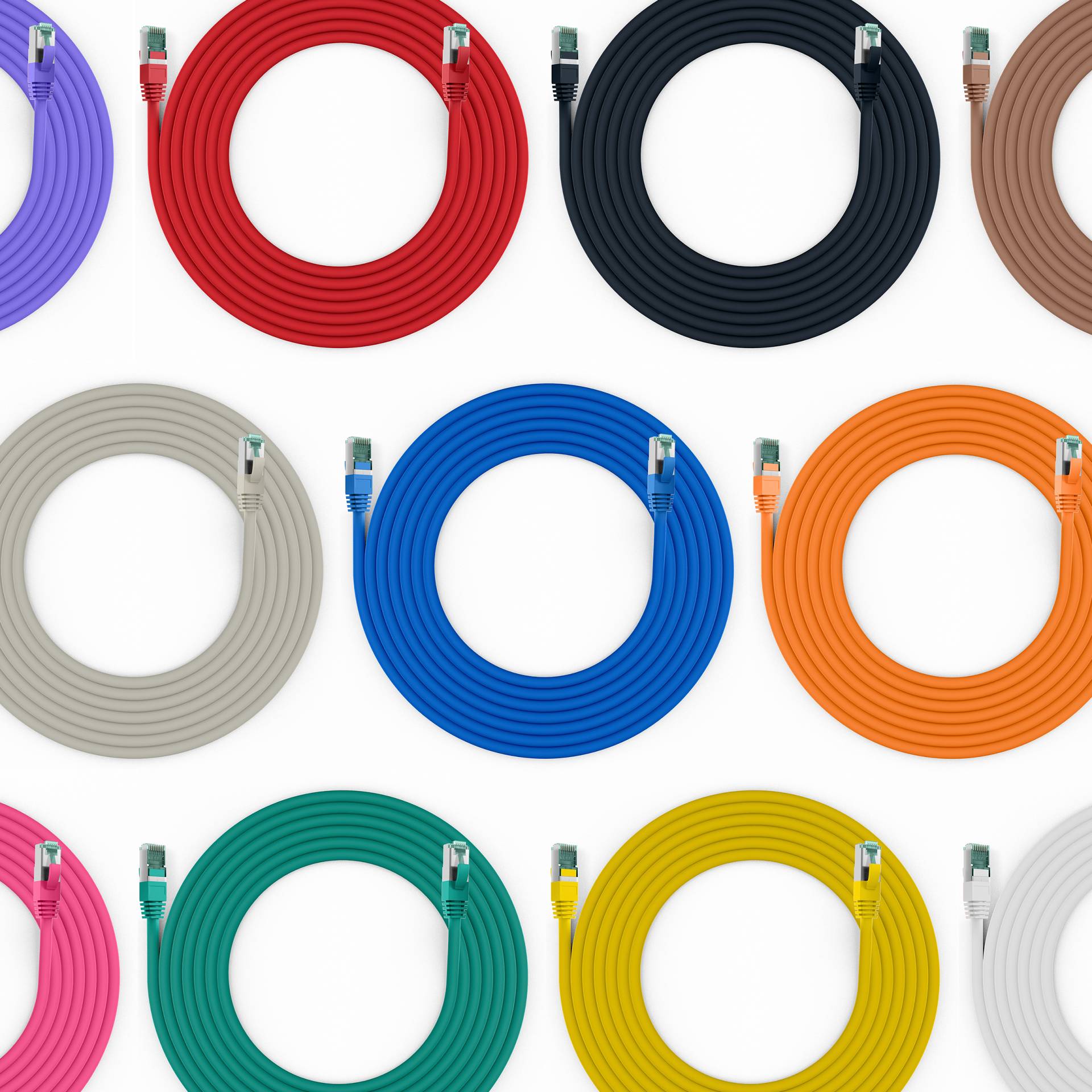 EFB-Elektronik MK6001.0,15BR, RJ45 Patchkabel Cat.6A S/FTP LSZH braun 0,15m