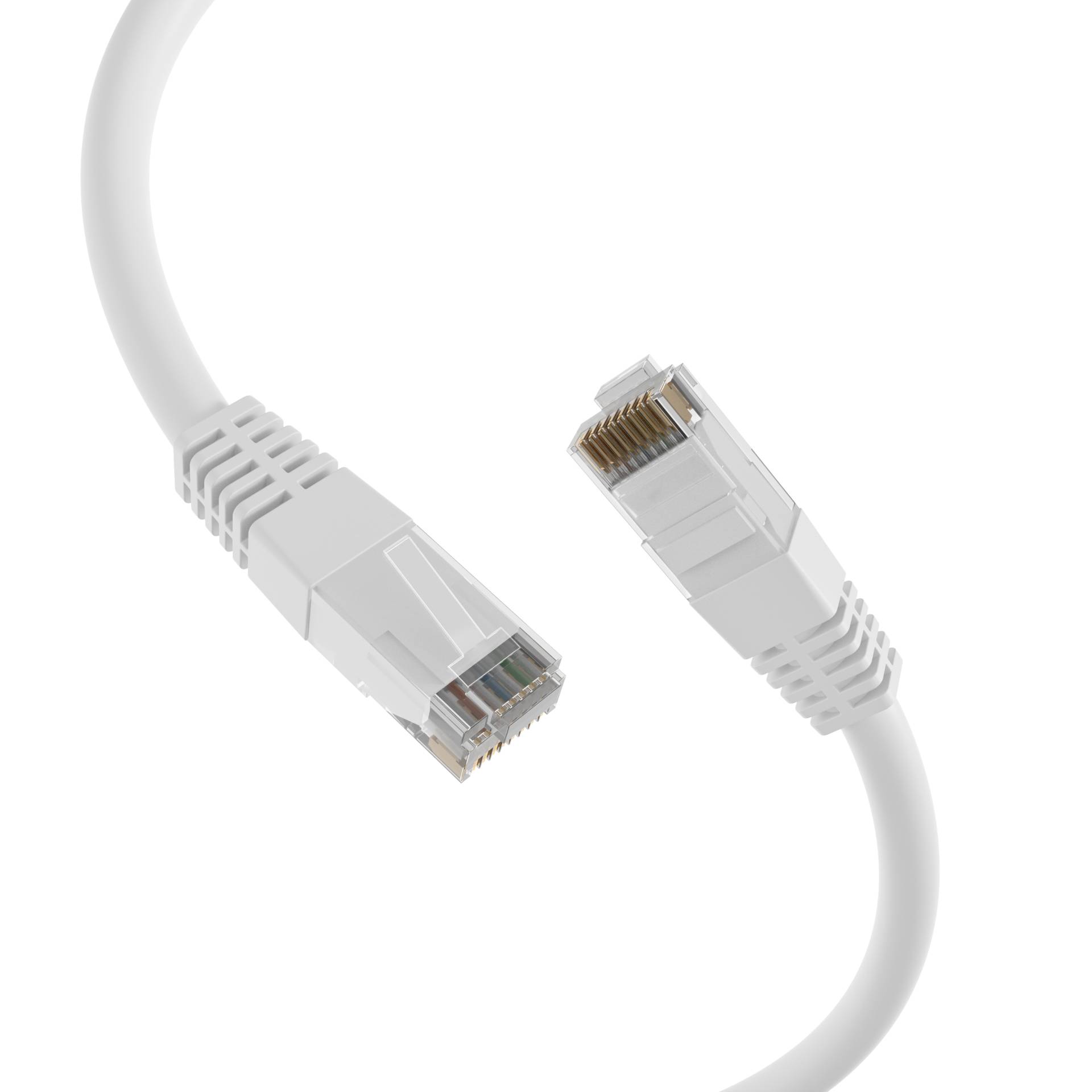 RJ45 Patchkabel Cat.6 U/UTP PVC, CCA weiß 5m Kupferverkabelung